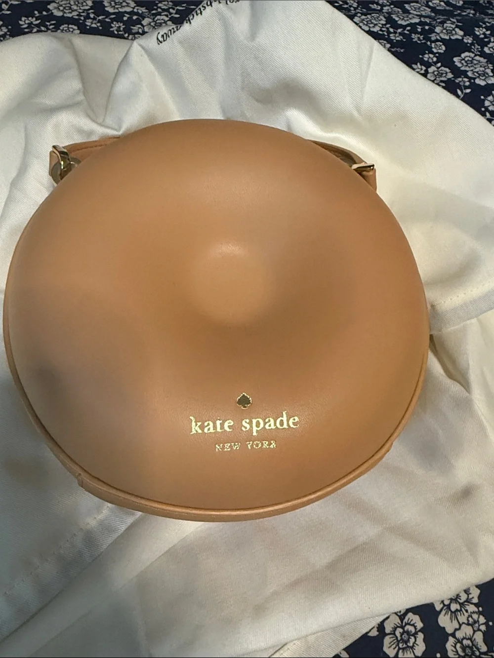 kate spade Pink Donut Crossbody Bag with Tan Trim